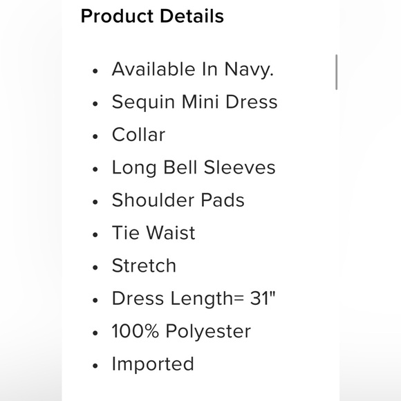 Fashion Nova Sequins Navy blue mini dress - Picture 5 of 5